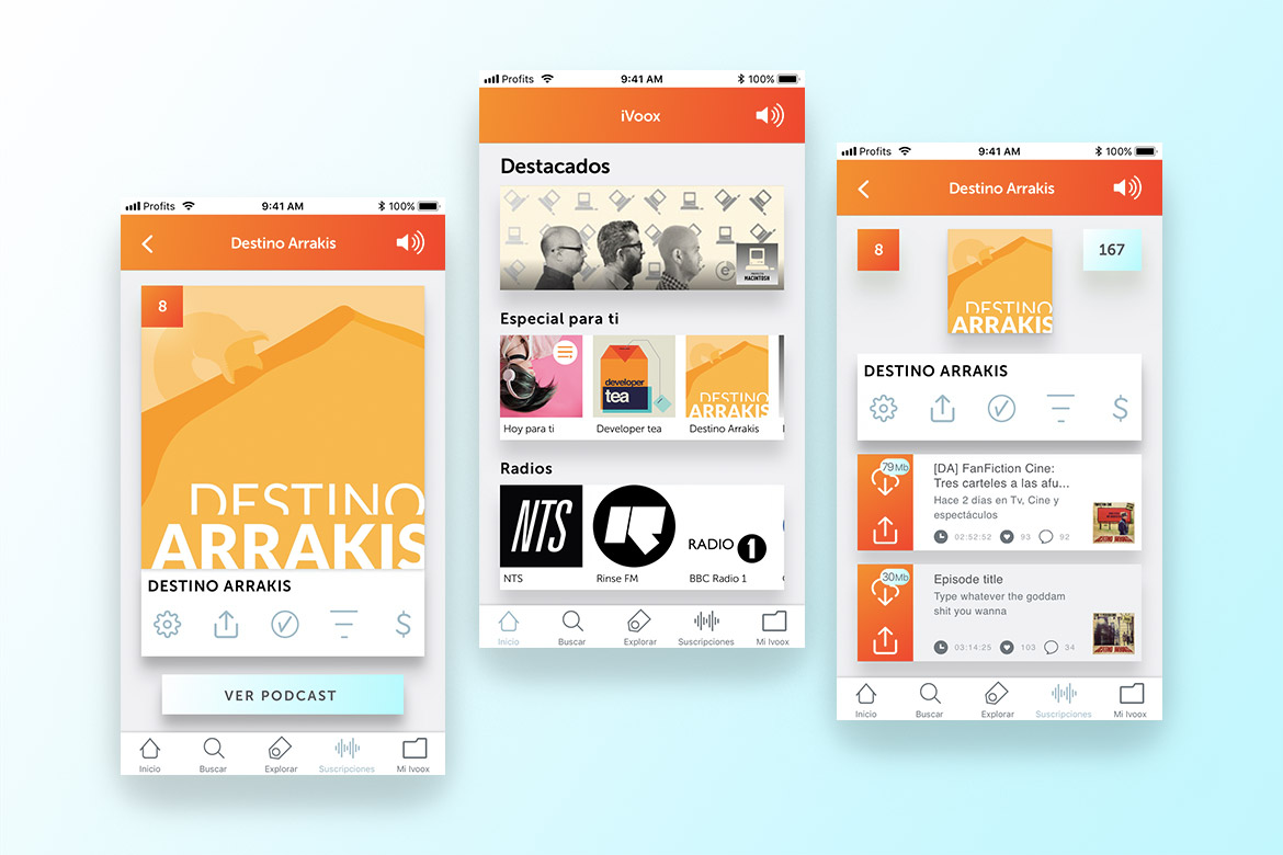 iVoox iOS app redesign concept